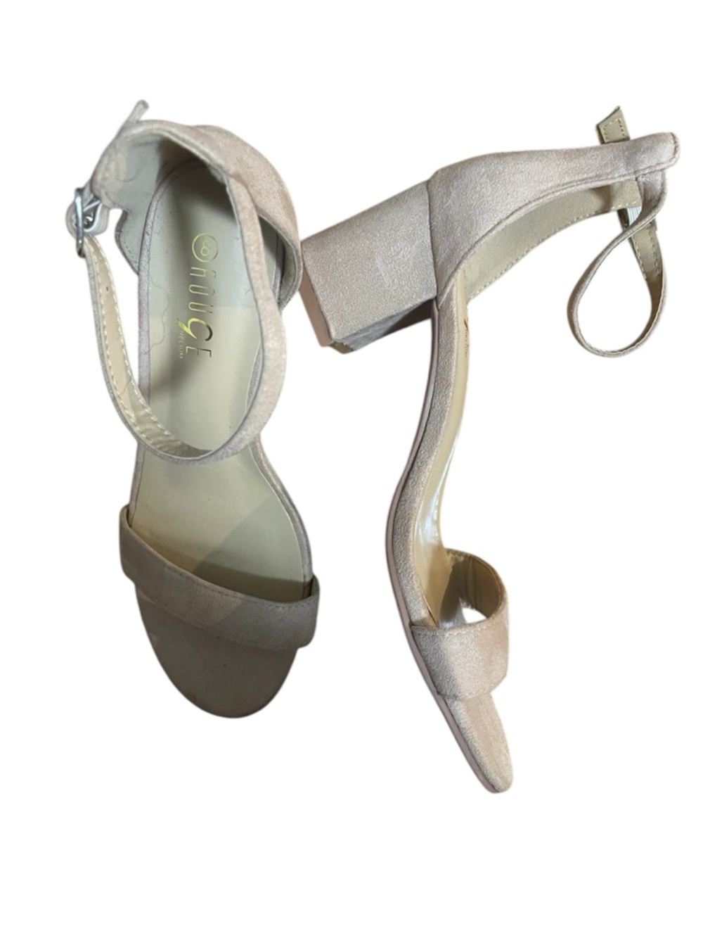 Open Toe Sandals with Block Heel Ankle Strap - Picture 3 of 3